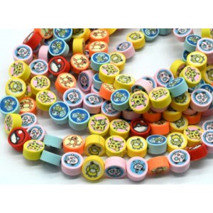 Детские бусины для творчества круг 10мм, цвет ассорти, 37см, 40 бусин (иск.)