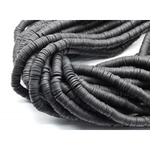 Бусины из каучука Африканские диски 8мм*0,9-1,3мм, цвет черный, 38см. (иск.) Бусины из каучука Африканские диски 8мм*0,9-1,3мм, цвет черный, 38см. (иск.)