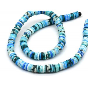 Бусины из каучука Африканские диски 6мм*0,9-1,2мм, цвет ассорти, 37см (иск.)