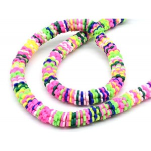 Бусины из каучука Африканские цветок 8мм*0,9-1,3мм, цвет ассорти, 39см (иск.)