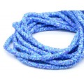 Бусины из каучука Африканские диски 6мм*0,9-1,2мм, цвет васильковый, 36см (иск.)