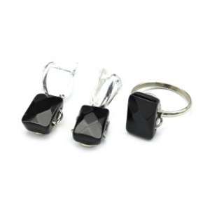 Кольцо и серьги агат,   (иск.)