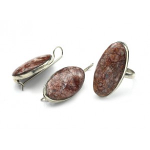 Кольцо и серьги авантюрин