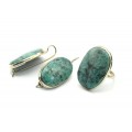 Кольцо и серьги амазонит "Овал"