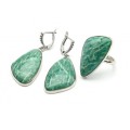 Кольцо и серьги амазонит "Грация"