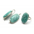 Кольцо и серьги амазонит "Овал"