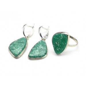 Кольцо и серьги из амазонита "Грация"