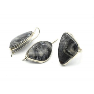 Кольцо и серьги джеспилит "Грация"