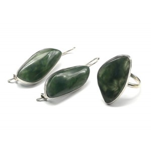 Кольцо и серьги офит "Грация" Кольцо и серьги офит "Грация"