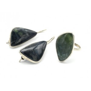 Кольцо и серьги офит "Грация" Кольцо и серьги офит "Грация"