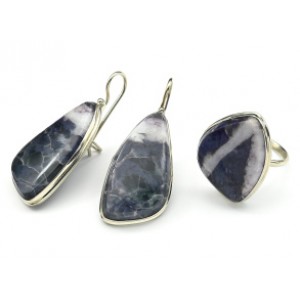 Кольцо и серьги офит "Грация" Кольцо и серьги офит "Грация"