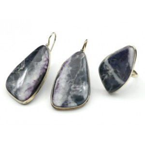 Кольцо и серьги офит "Грация" Кольцо и серьги офит "Грация"