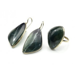 Кольцо и серьги офит "Грация"