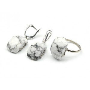 Кольцо и серьги из кахолонга