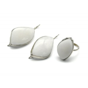 Кольцо и серьги кварц