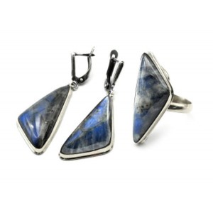 Кольцо и серьги лабрадор "Грация"