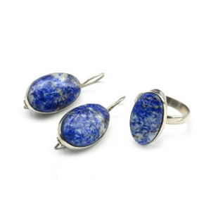 Кольцо и серьги лазурит