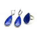 Кольцо и серьги лазурит "Индиго"