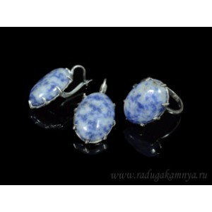 Кольцо и серьги с лазуритом