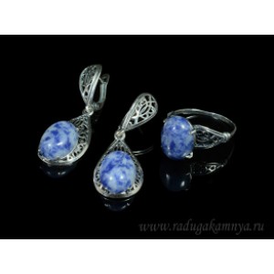 Кольцо и серьги с лазуритом Кольцо и серьги с лазуритом