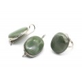 Кольцо и серьги нефрит "Овал"