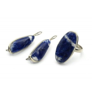 Кольцо и серьги содалит