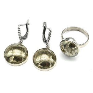 Кольцо и серьги пирит Кольцо и серьги пирит