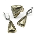 Кольцо и серьги пирит "Грация"