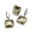 Кольцо и серьги пирит "Прямоугольник"