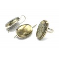 Кольцо и серьги пирит "Овал"