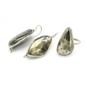 Кольцо и серьги с пиритом "Грация"