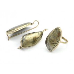 Кольцо и серьги с пиритом "Грация"