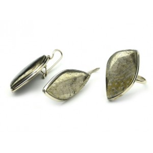 Кольцо и серьги пирит "Грация"