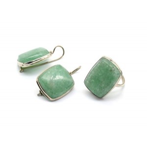 Кольцо и серьги из флюорита "Прямоугольник" Кольцо и серьги из флюорита "Прямоугольник"