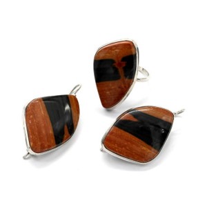 Кольцо и серьги яшма "Грация"