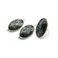 Кольцо и серьги серафинит "Овал"
