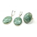 Кольцо и серьги парагонит "Овал"