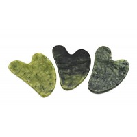 Скребок Гуаша из нефрита Бовена "Сердечко" 85*56мм Скребок Гуаша из нефрита Бовена "Сердечко" 85*56мм