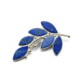 Брошь лазурит "Веточка" 50*26мм
