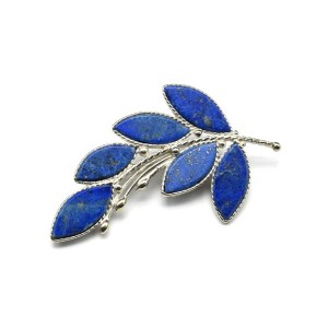 Брошь лазурит "Веточка" 50*26мм