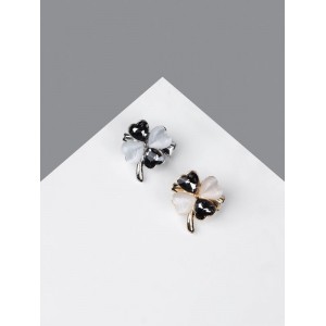 Брошь «Клевер» кошачий глaз (синт.), МИКС