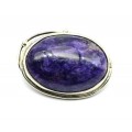 Брошь чароит 32*23мм.