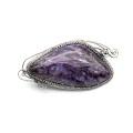 Брошь-кулон чароит 59*29мм.