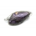 Брошь-кулон чароит 62*29мм.