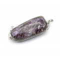 Брошь-кулон чароит 27*68мм.