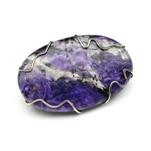 Брошь чароит 50*33мм.