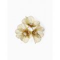 Брошь «Цветы» незабудки, цвет белый, цвет золотистый