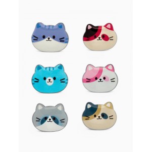 Брошь «Мордочка котёнка», МИКС, цвет серебристый