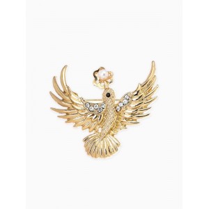 Брошь «Калибре с цветком», белая, цвет золотистый Брошь «Калибре с цветком», белая, цвет золотистый