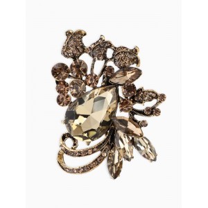 Брошь «Императрица. Бутоны роз», светло-коричневая, цвет золотистый Брошь «Императрица. Бутоны роз», светло-коричневая, цвет золотистый